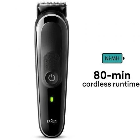 Braun Recortadora MGK3440 All in One Style Kit Series 3 - 8 en 1 para barba, pelo, nariz y orejas, inalámbrico, 80 min autonomía, lámina ultra afilada